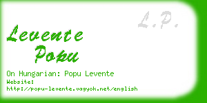 levente popu business card